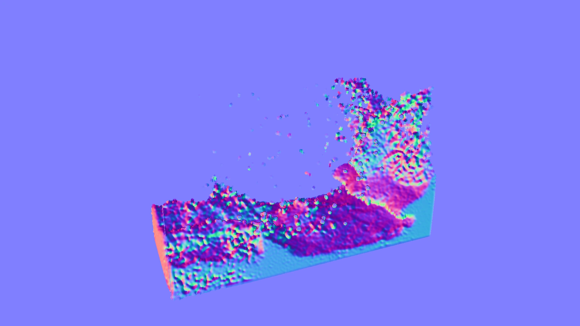 Pass 3: 3D normal field reconstructed in screen-space
